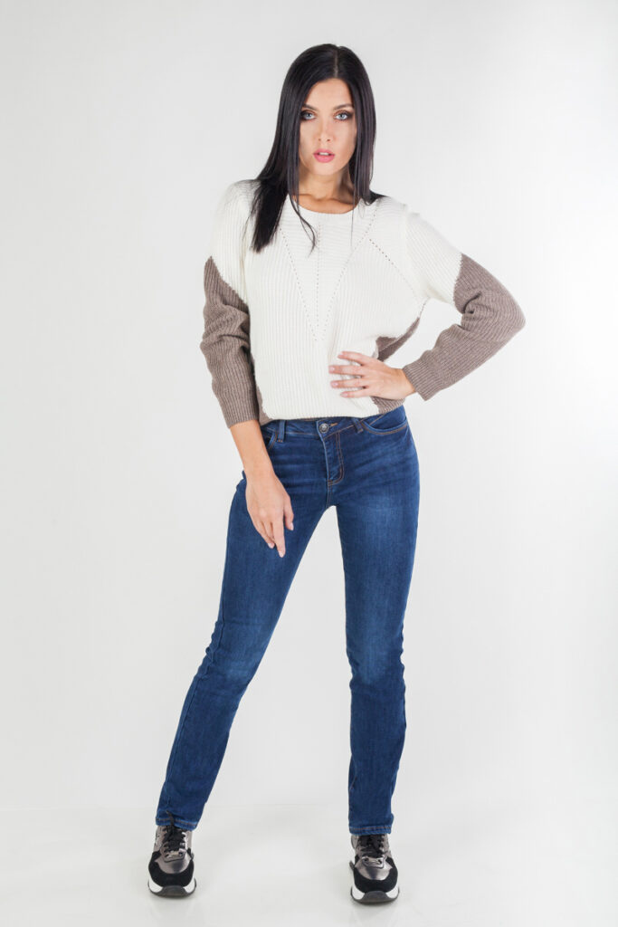 джинсы женские утепленные синие 7