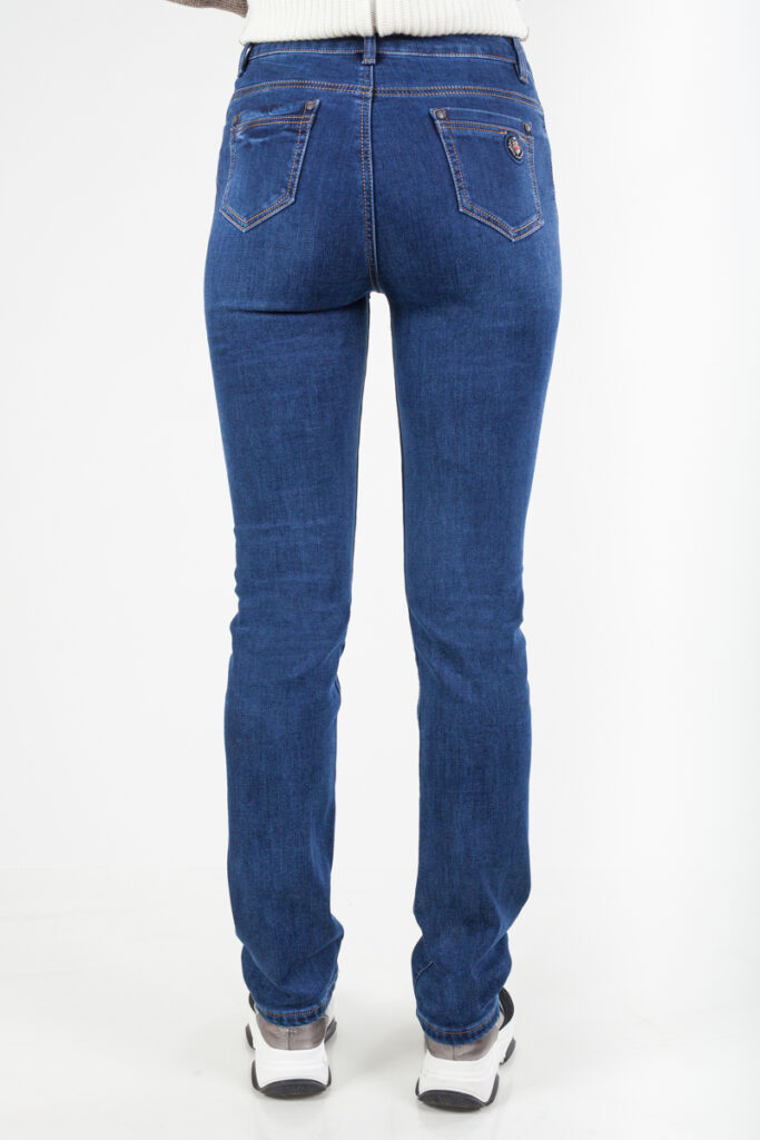 джинсы женские утепленные синие 4