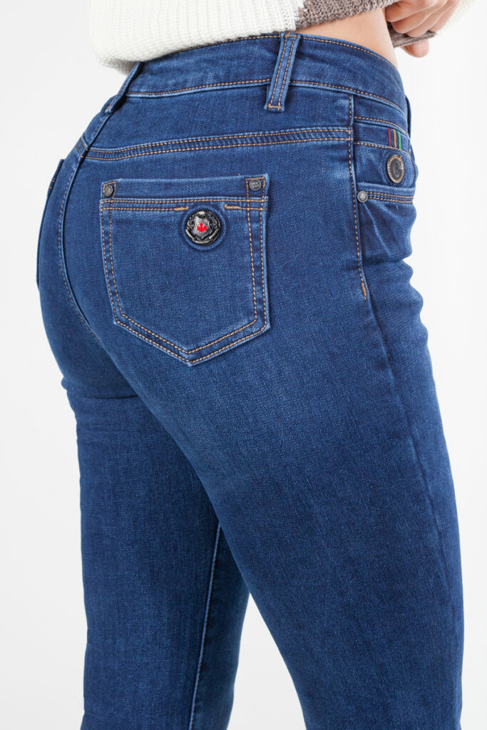 джинсы женские утепленные синие 5