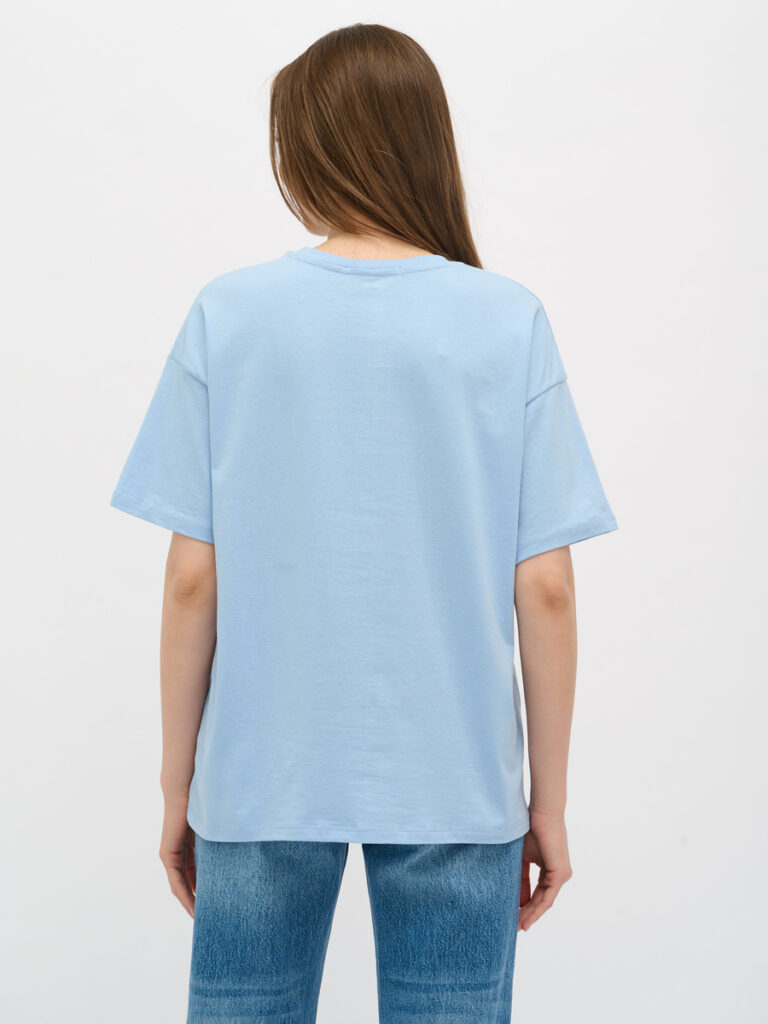 футболка женская синяя 4