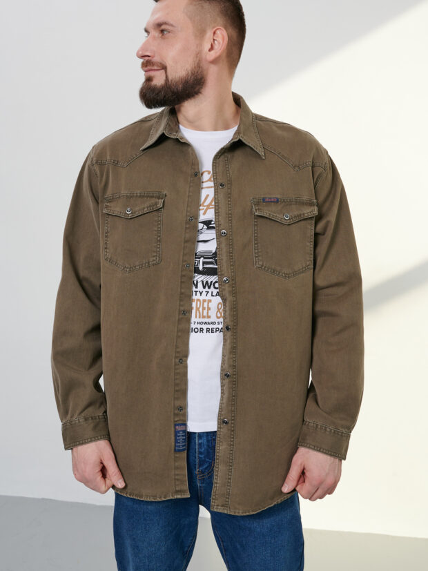 piagio b 37 40 443 Хаки Рубашка мужская