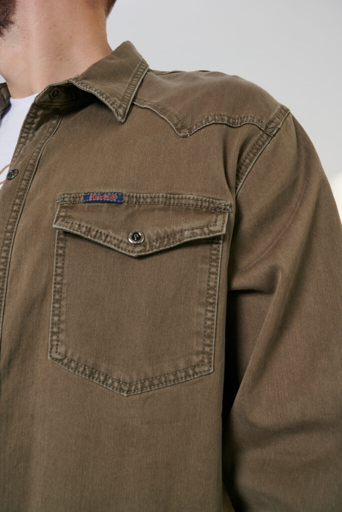 рубашка мужская хаки 6