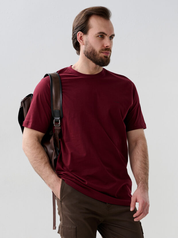 vigoss 3124 03370 v0098 Бордовый Футболка мужская