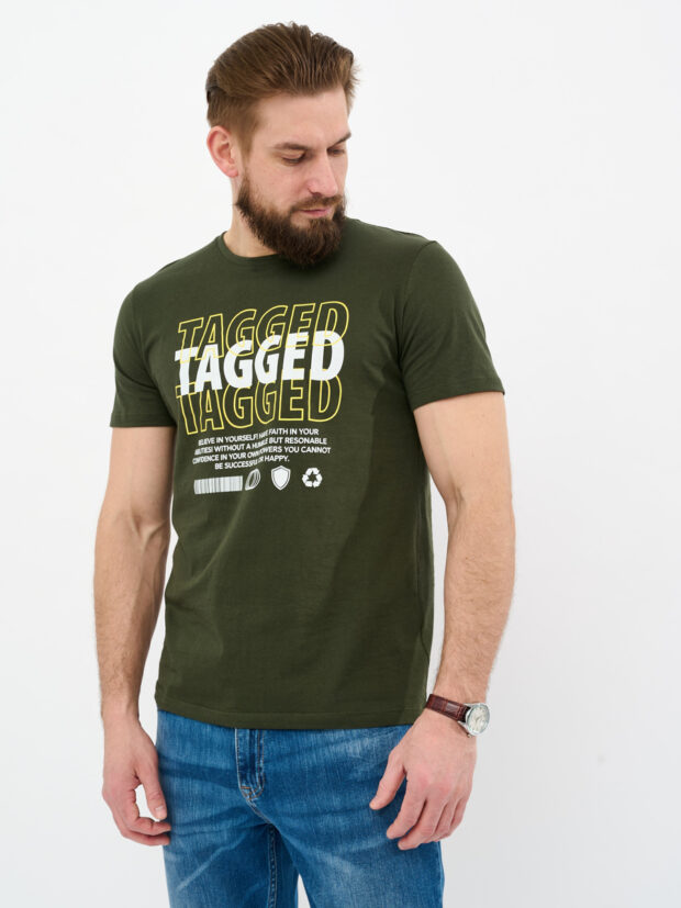 primm p411 06 847 khaki Зеленый Футболка мужская