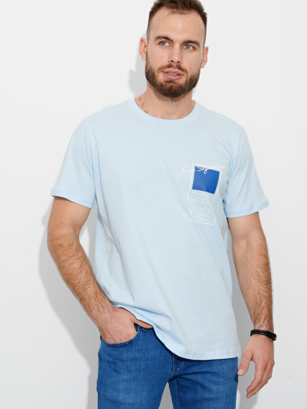 whitney e m546 b.blue Голубой Футболка мужская