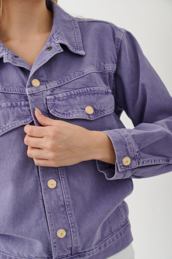 жакет женский джинсовый фиолетовый 7