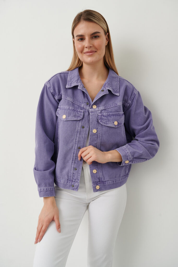 жакет женский джинсовый фиолетовый 1