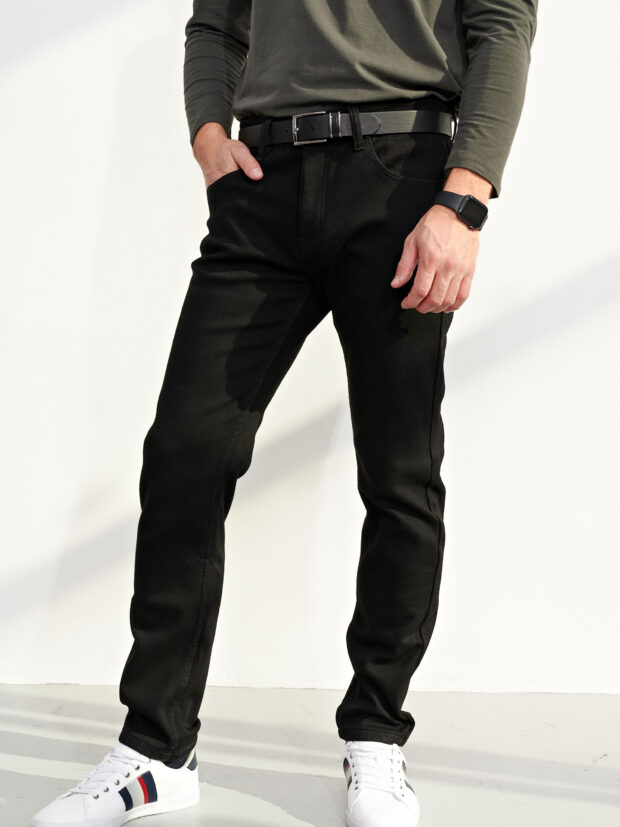 pagalee pd 1162 Черный Джинсы мужские утепленные