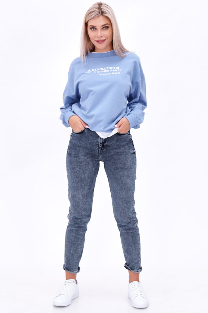 темно-синие джинсы женские () 2