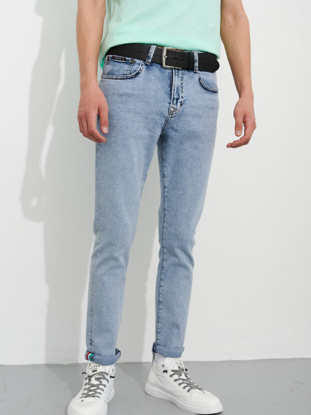 frankie garage fg 1858 02 Голубой Джинсы мужские