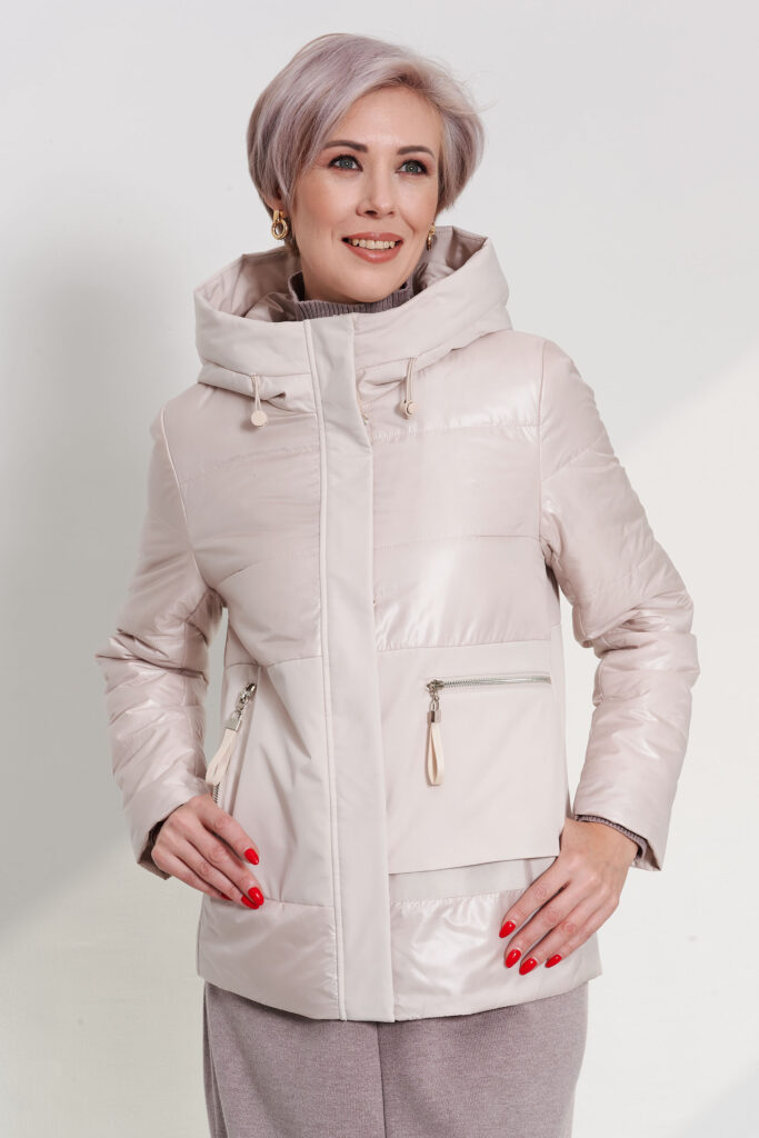 куртка женская демисезонная жемчужная 3