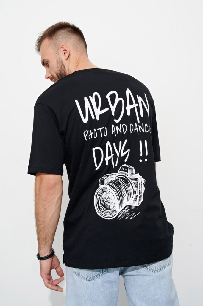 футболка мужская черная 6