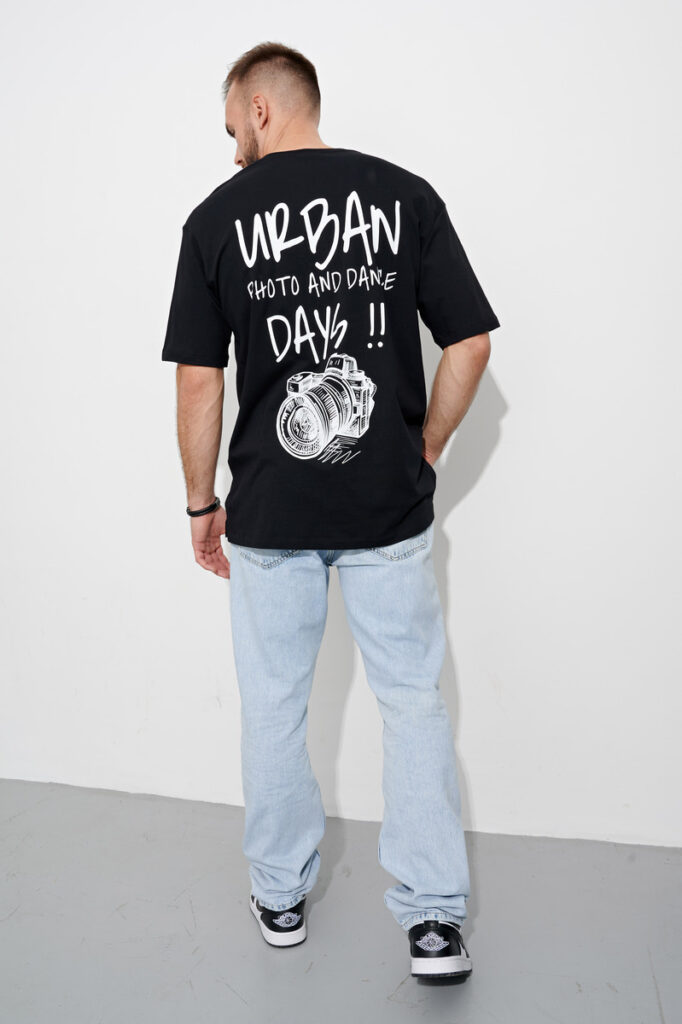 футболка мужская черная 7