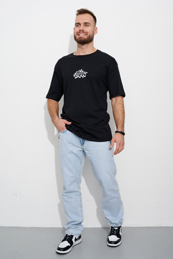 футболка мужская черная 8