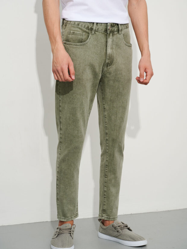 fine joyce a08 68 l.green Серо зеленый Джинсы мужские