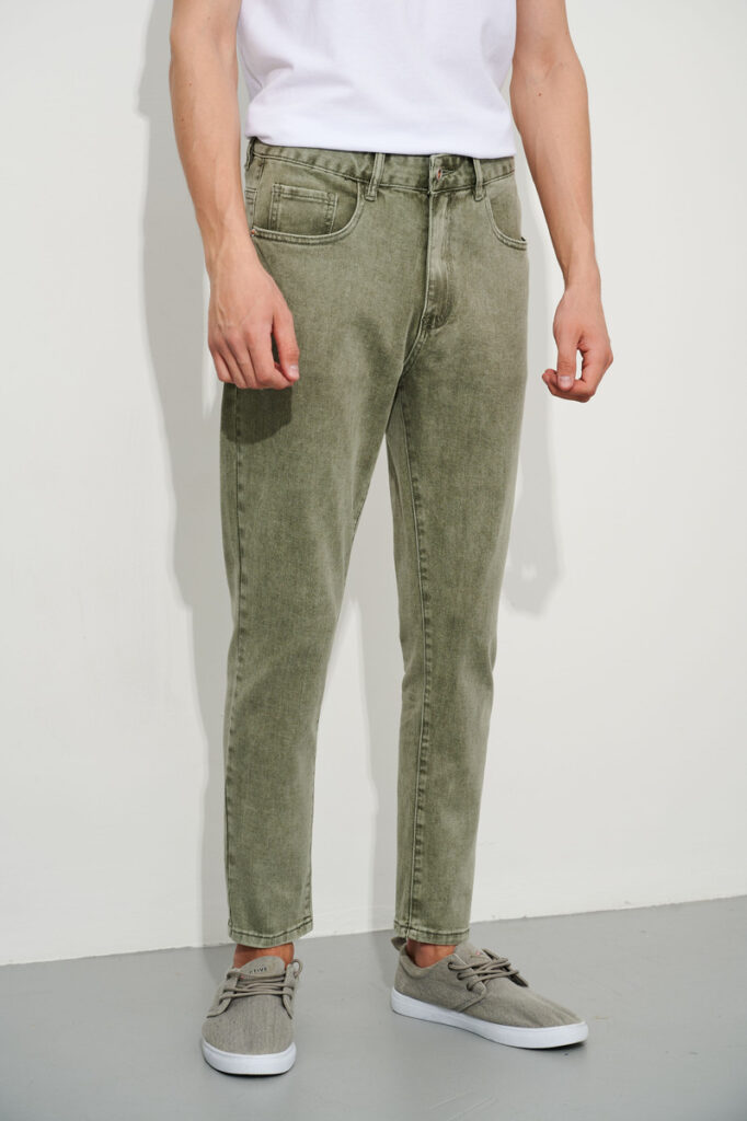 джинсы мужские серо-зеленые 1