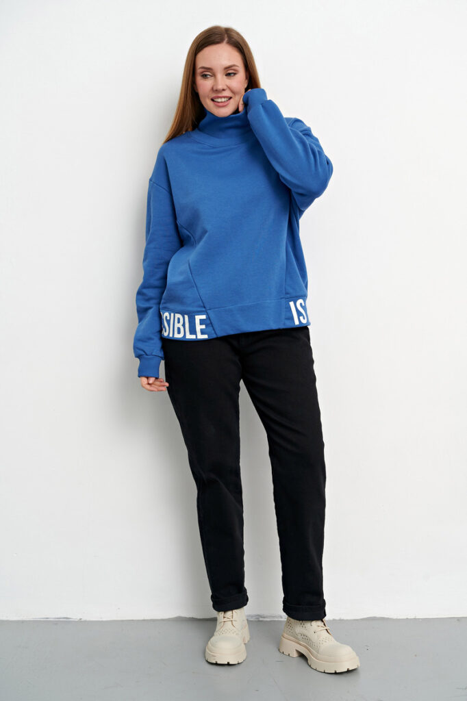 свитшот женский синий 7