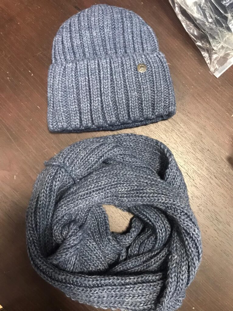 шоколад комплект женскяя (снуд и шапка) винтаж 1