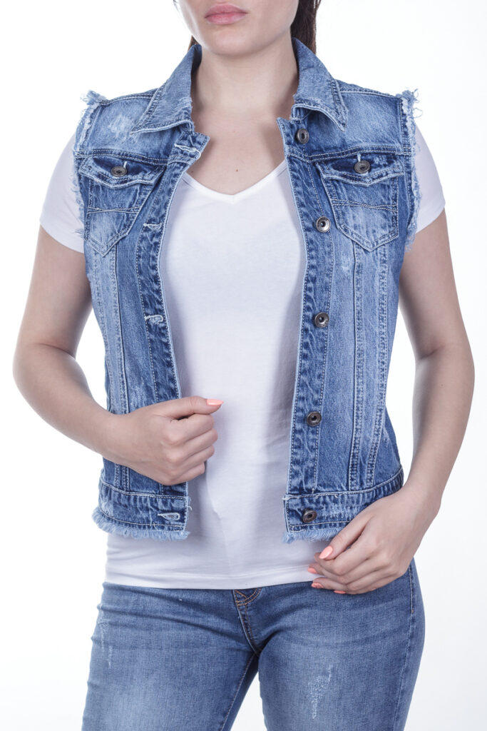 жилет джинсовый женский синий 1