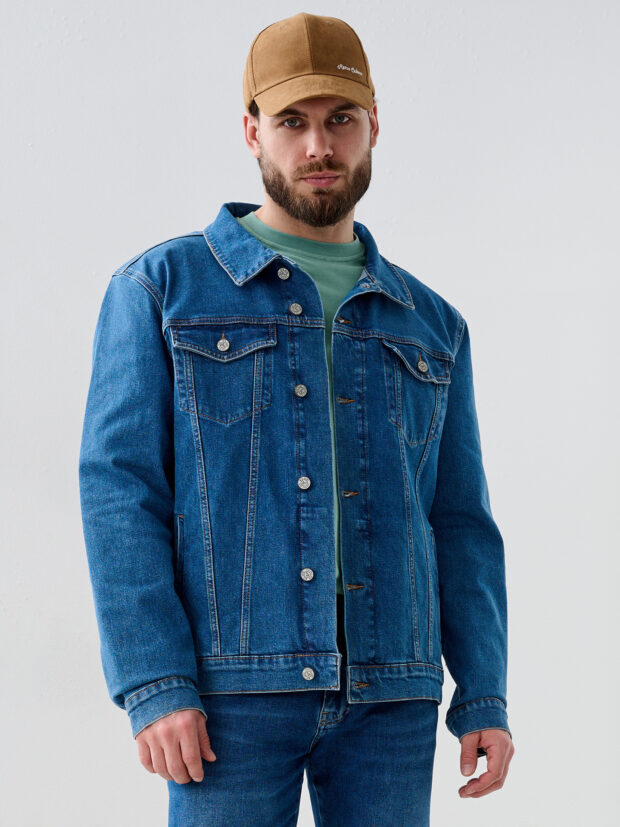 motor 0402 men overcoat 998 Синий Куртка мужская джинсовая