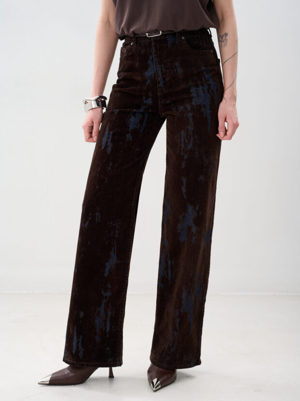 lacarino 8077 denim kahve Коричневый Джинсы женские