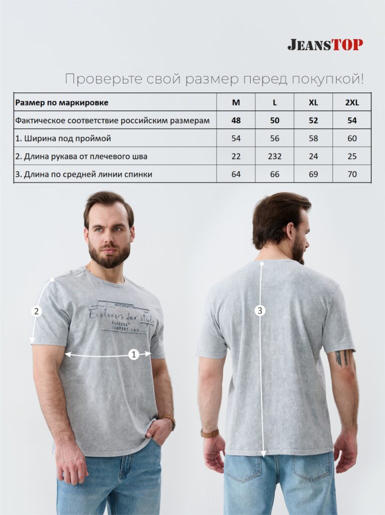 футболка мужская серая 8