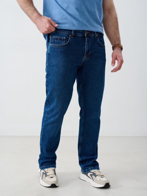 lacarino 8072 charp blue Синий Джинсы мужские