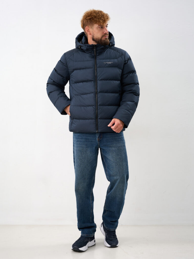 куртка мужская утепленная темно-синяя 2
